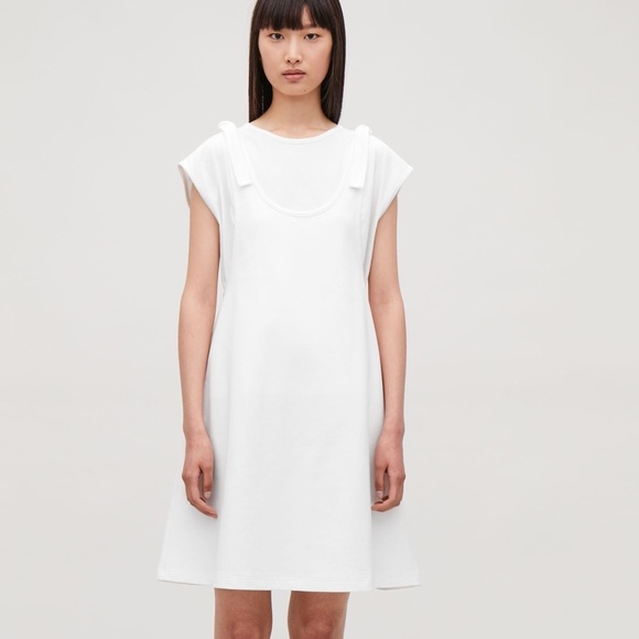 COS Oversized T-Shirt Knotted Tank Double Layer Multi Functional Mini Dress - Picture 8 of 8